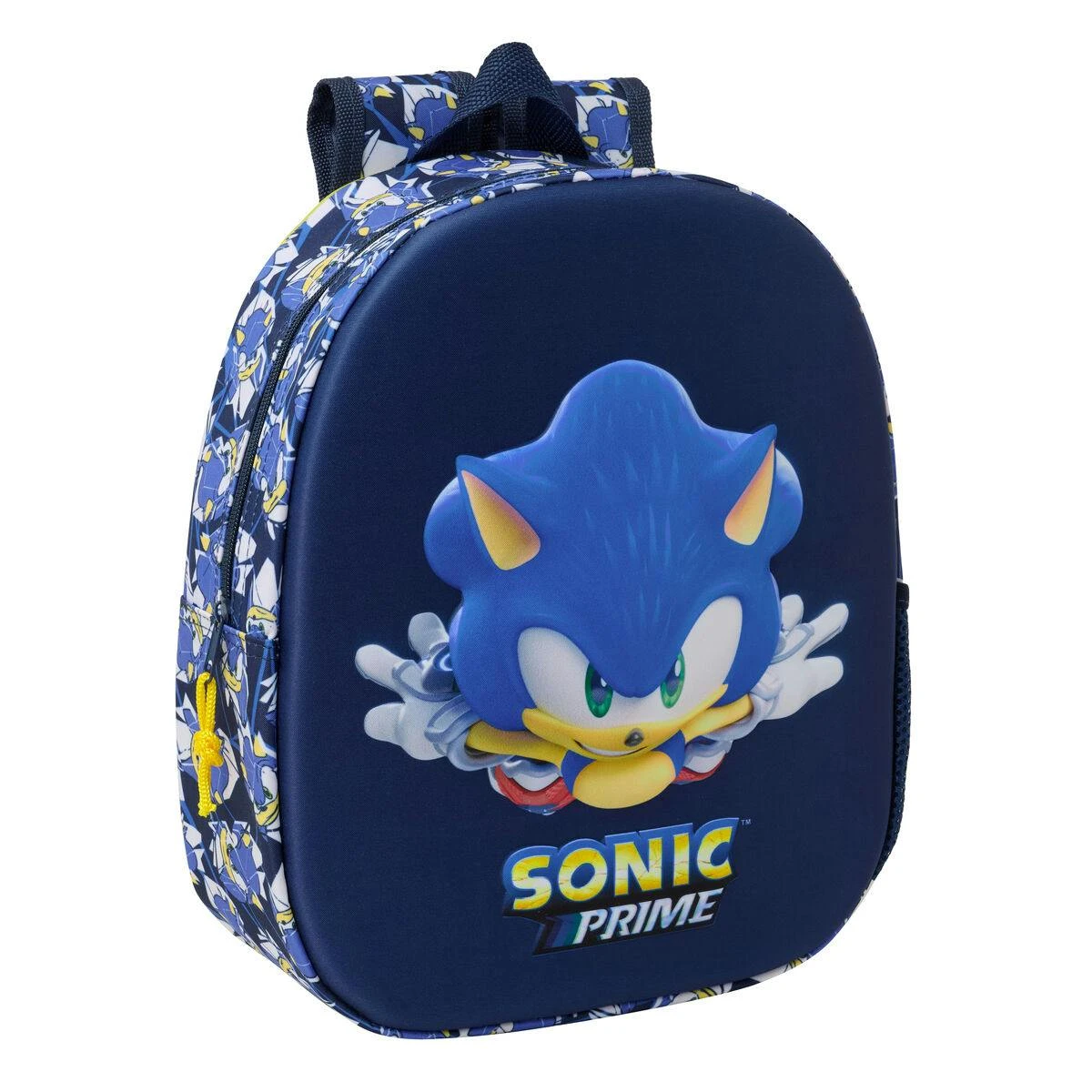 Mochila escolar 3D Sonic City azul