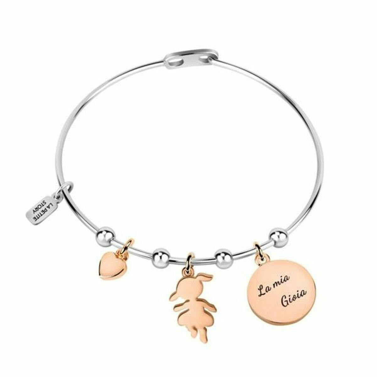 Pulsera de acero inoxidable La Petite Story con cierre de gancho