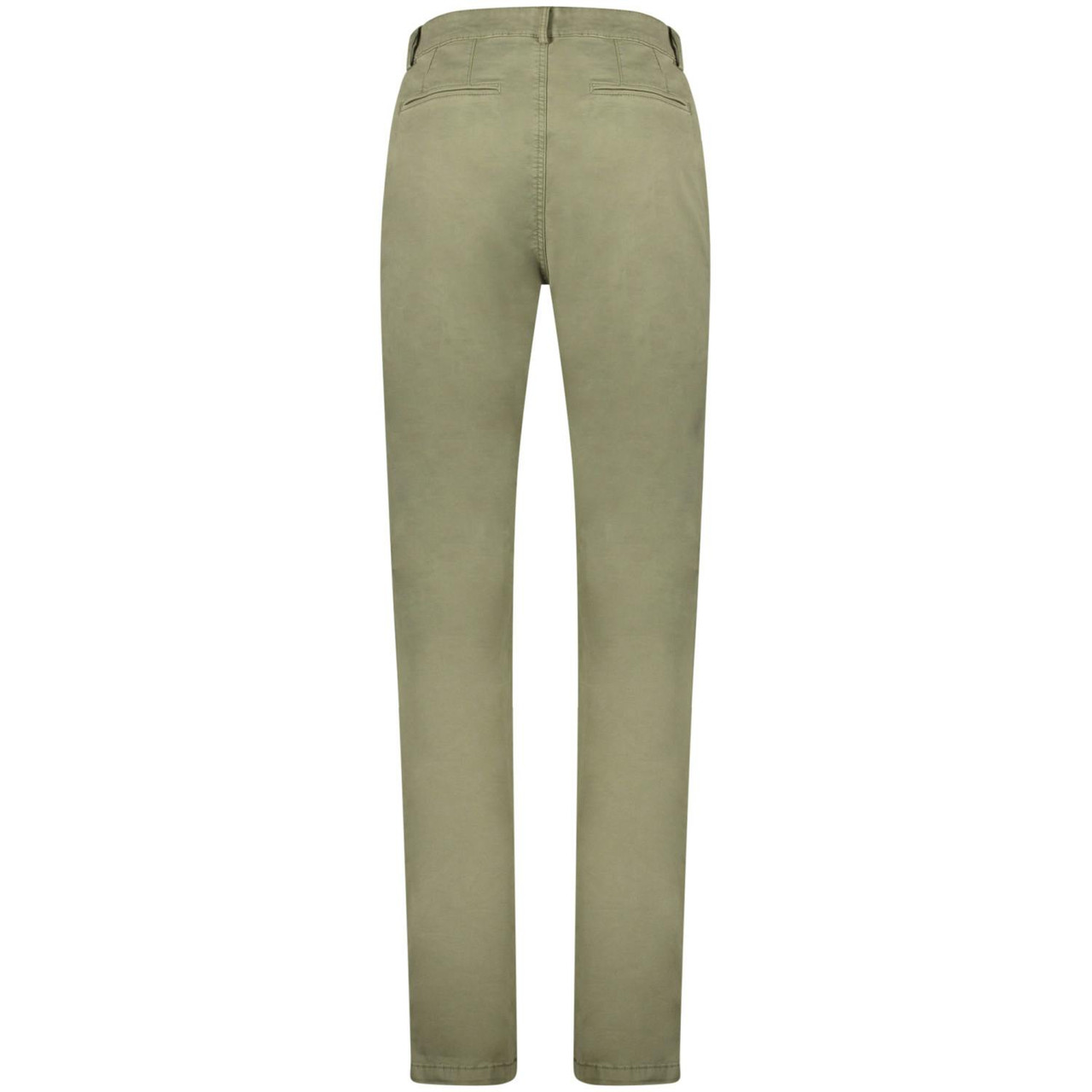 Regular-fit cotton trousers with elastane in green