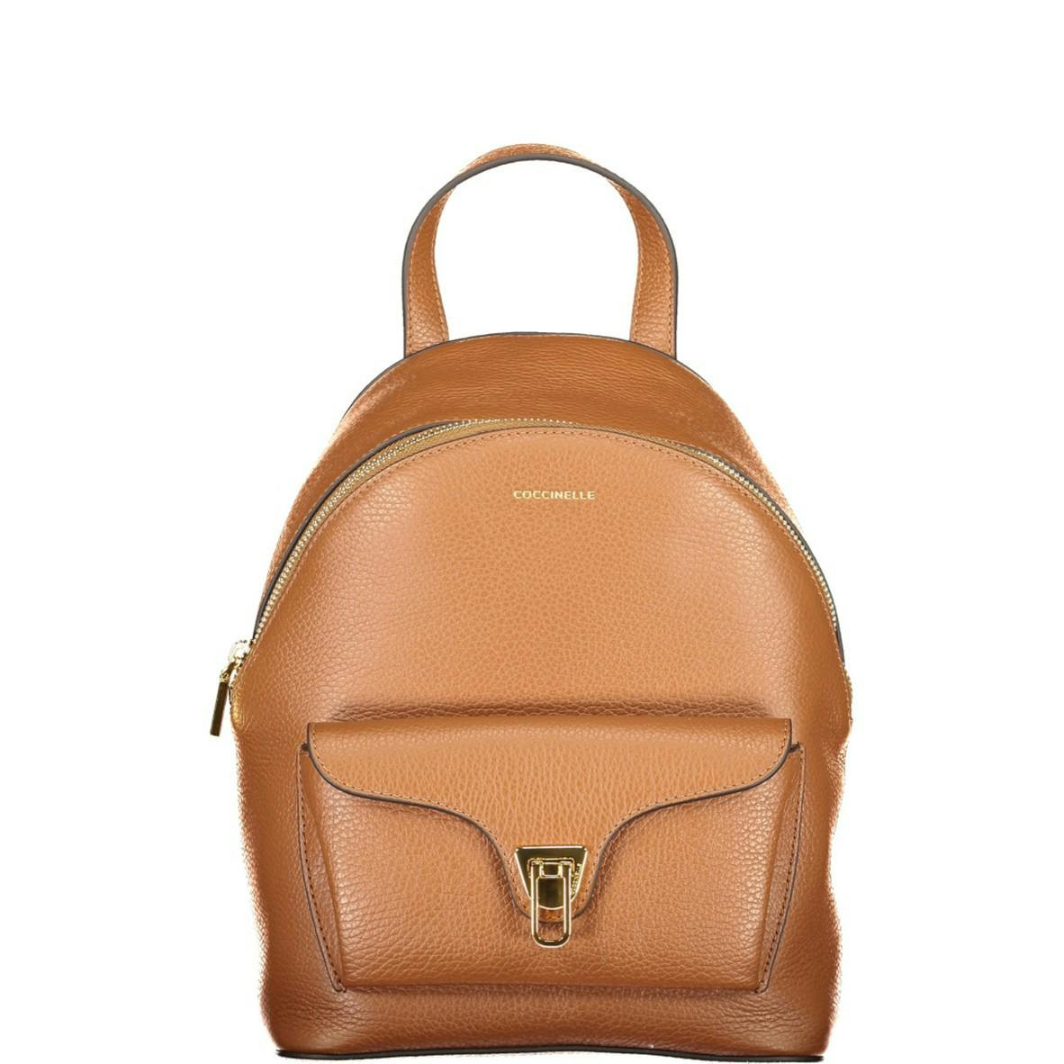 Mochila de piel marrón