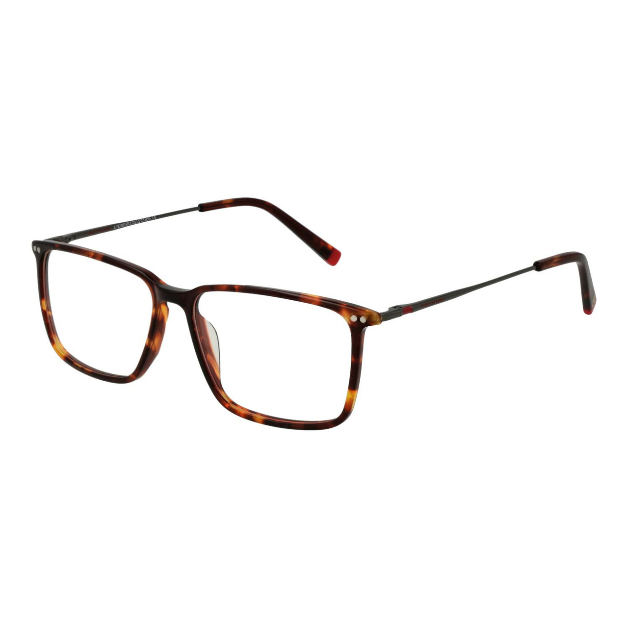 Funky Buddha metal rectangular optical frame with pouch