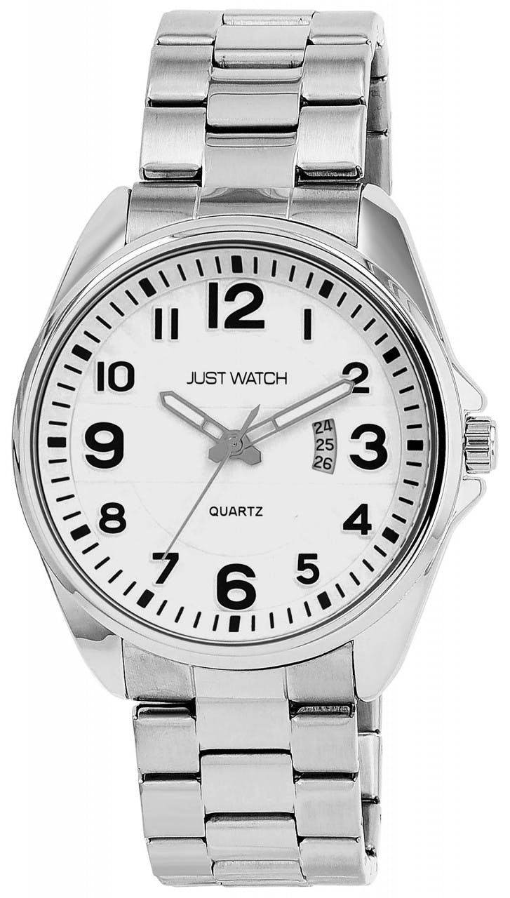 Reloj Netar con pulsera de acero inoxidable y esfera blanca