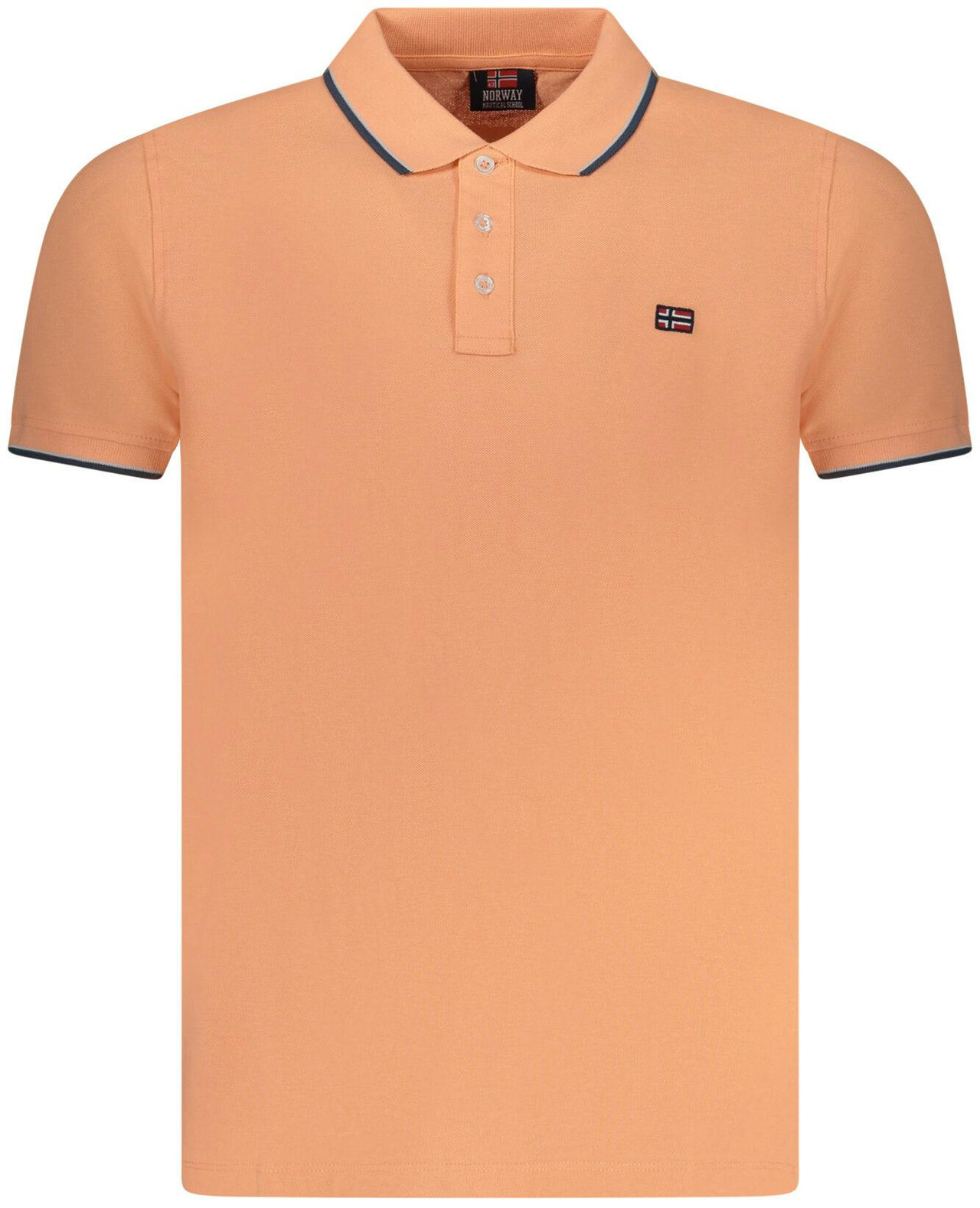 Polo de hombre con 3 botones en algodón rosa