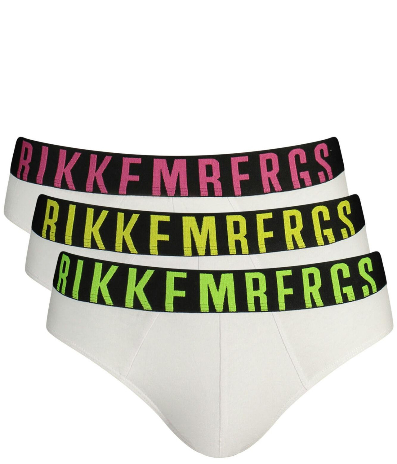 Pack 3 calzoncillos blancos con estampado fluorescente