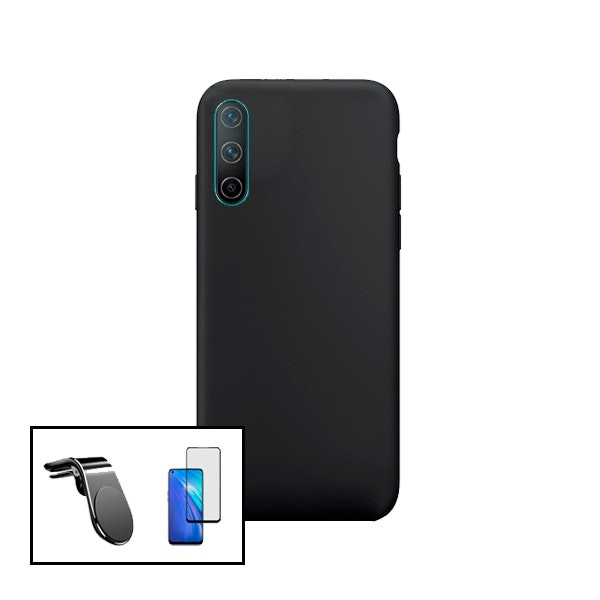Kit Cristal Templado Full Cover con Funda de Silicona y Soporte Magnético para OnePlus Nord CE 5G