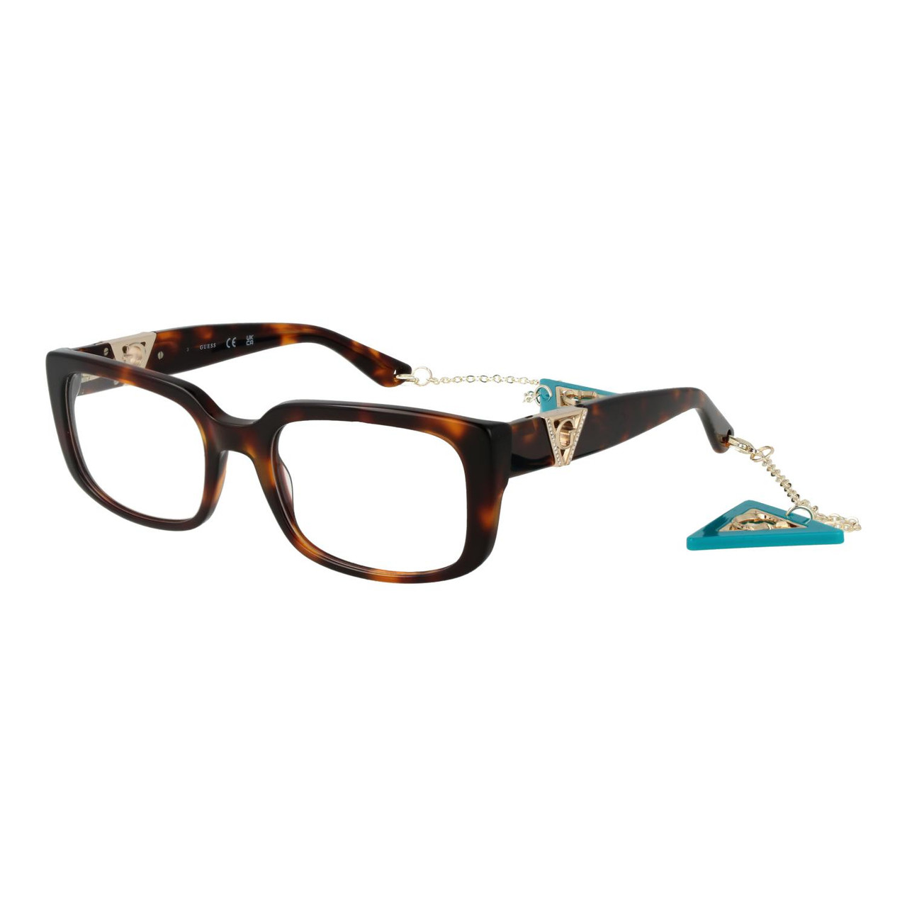 Montura óptica rectangular GU2959 marrón acetato 53-19