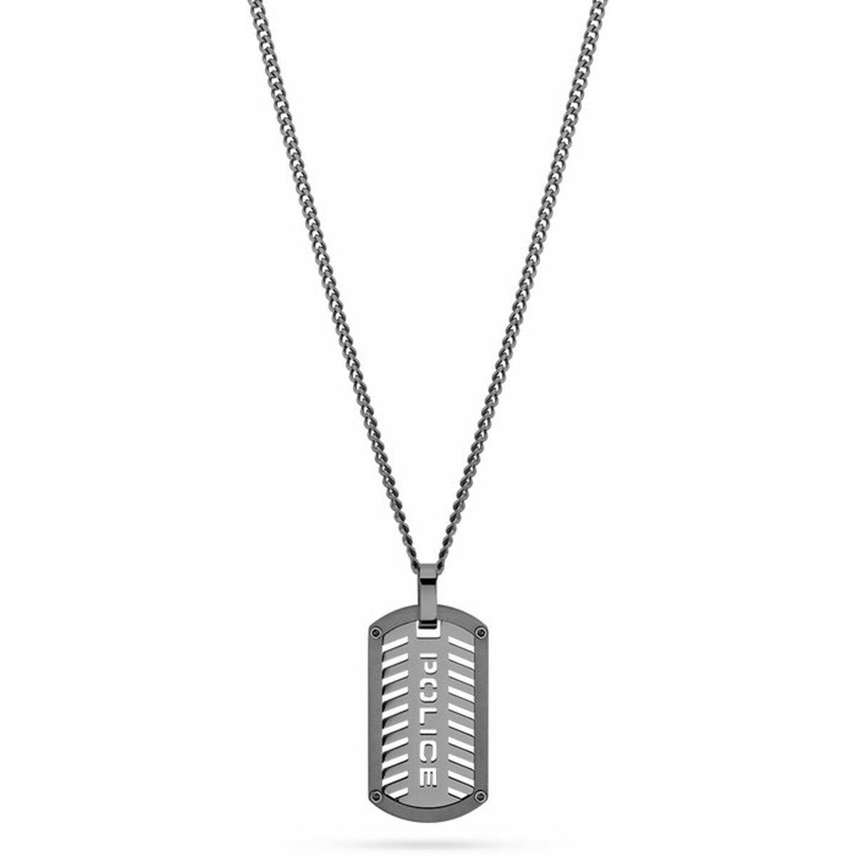 Collar masculino de acero inoxidable con cierre mosquetón