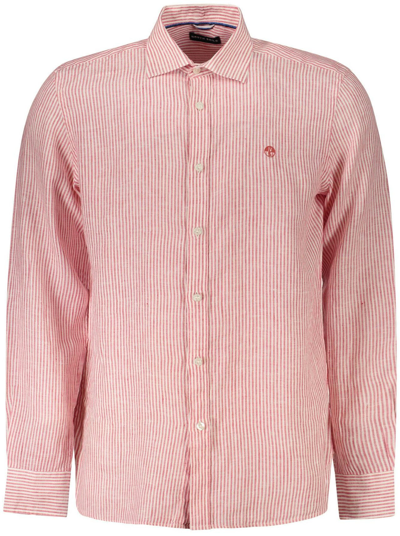 Camisa de hombre manga larga a rayas en lino