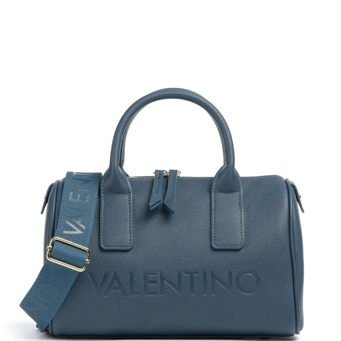 Bolso azul con asas y correas de hombro desmontables