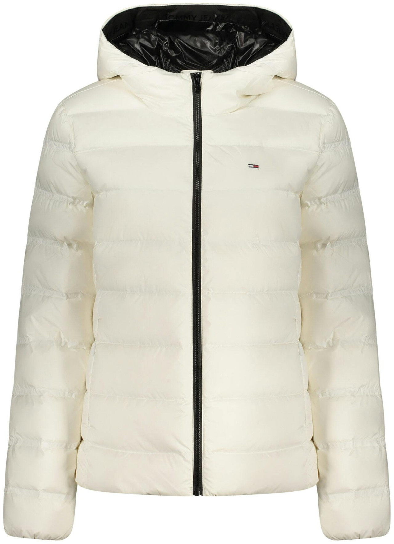 Hooded jacket in recycled polyester white
