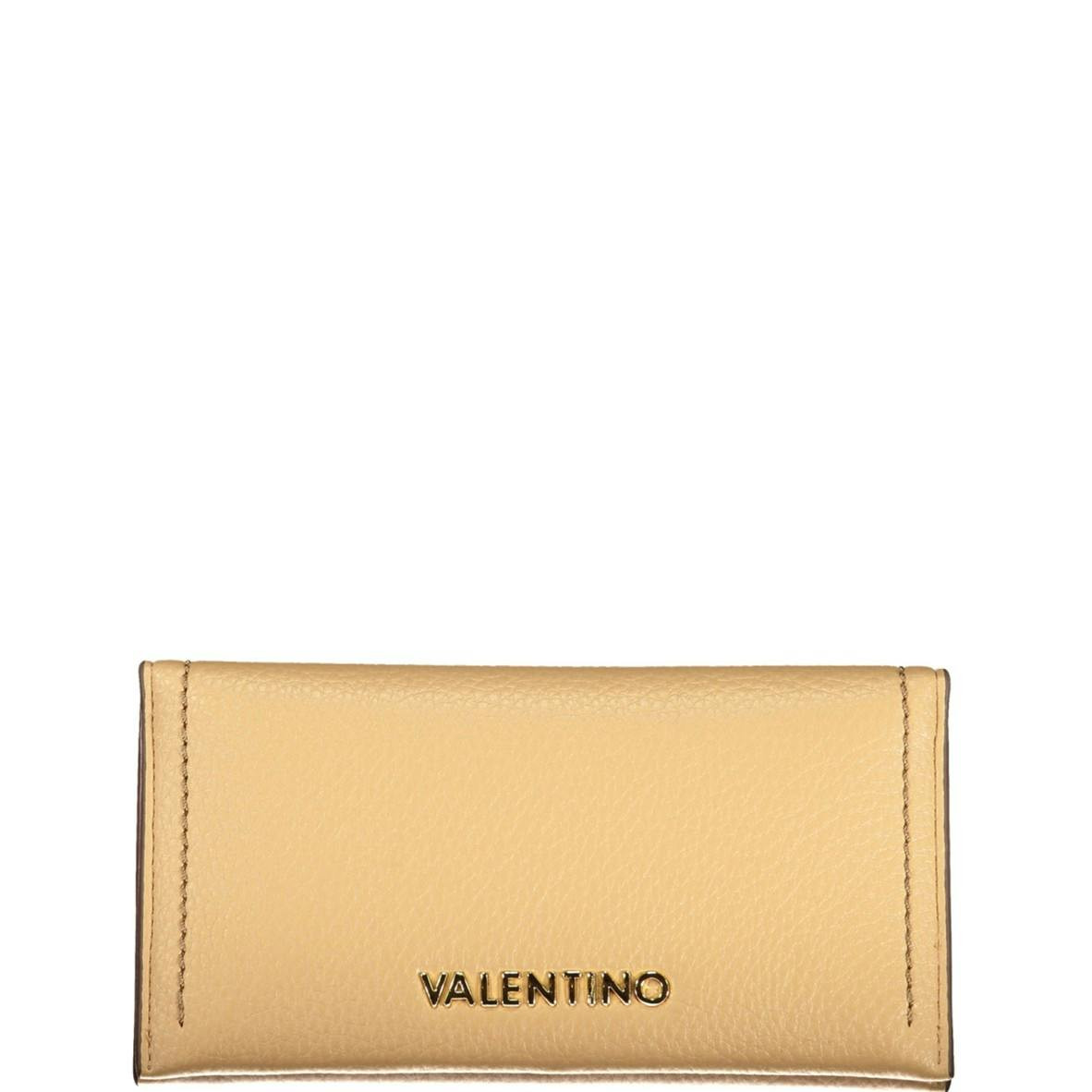 Cartera con monedero desmontable en poliuretano beige