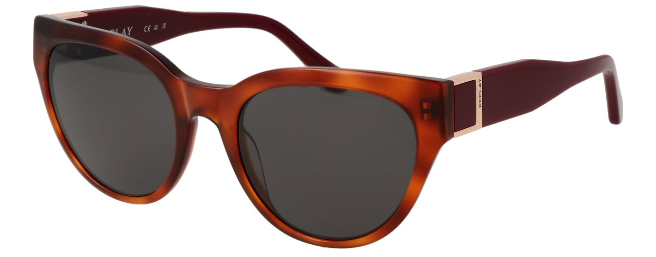 Replay cat-eye plastic sunglasses green with grey lenses