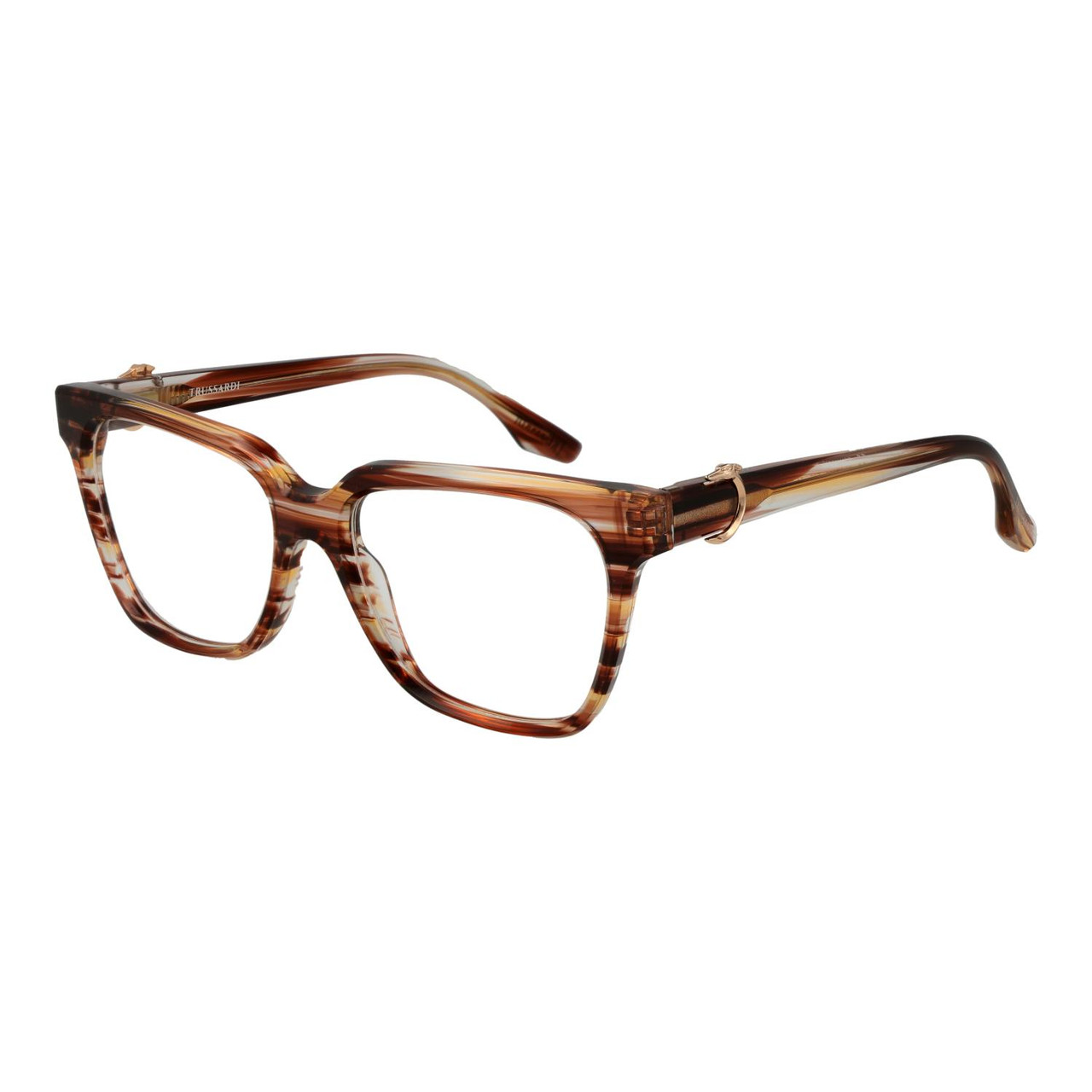 Montura óptica cuadrada naranja sin lentes