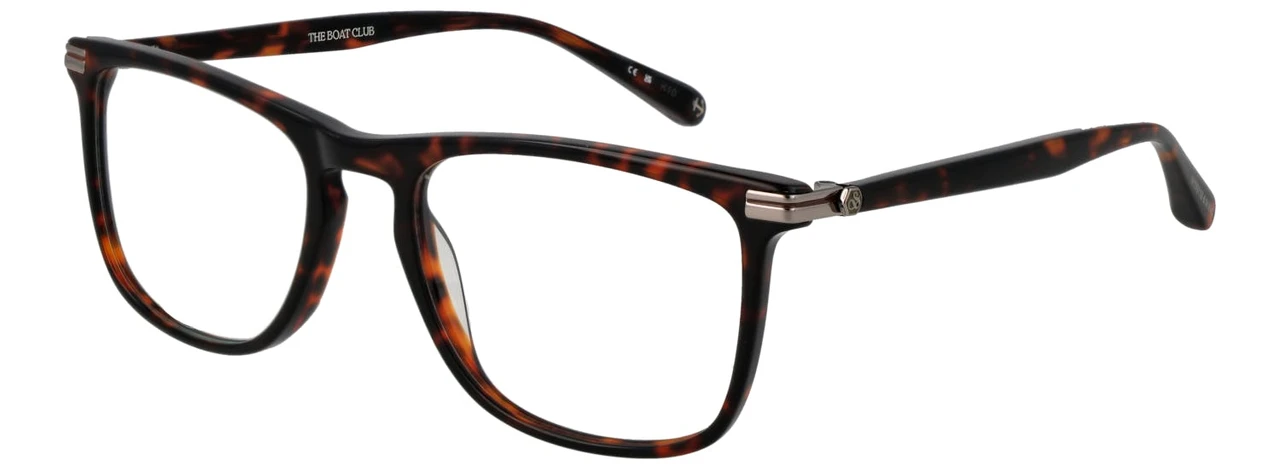 Montura óptica rectangular en acetato marrón