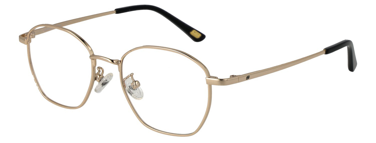Montura óptica metálica cuadrada Skechers dorado 48