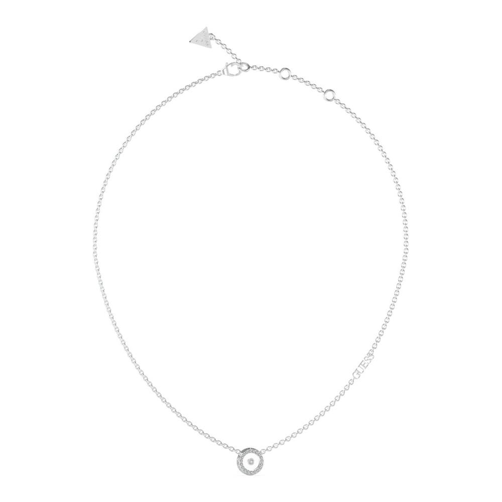 Collar GUESS de acero inoxidable con colgante y piedras