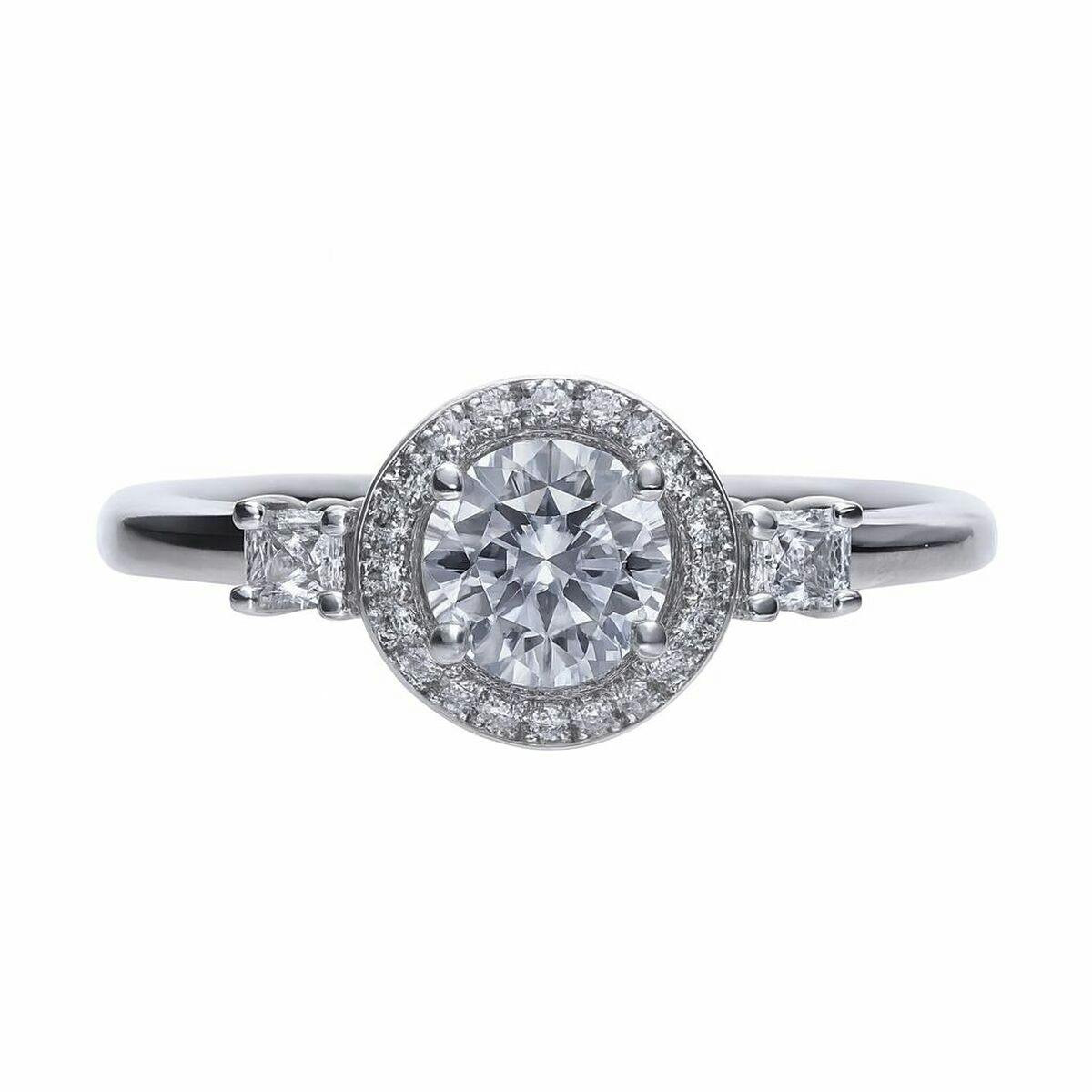 Sterling silver ring with stone - classic design