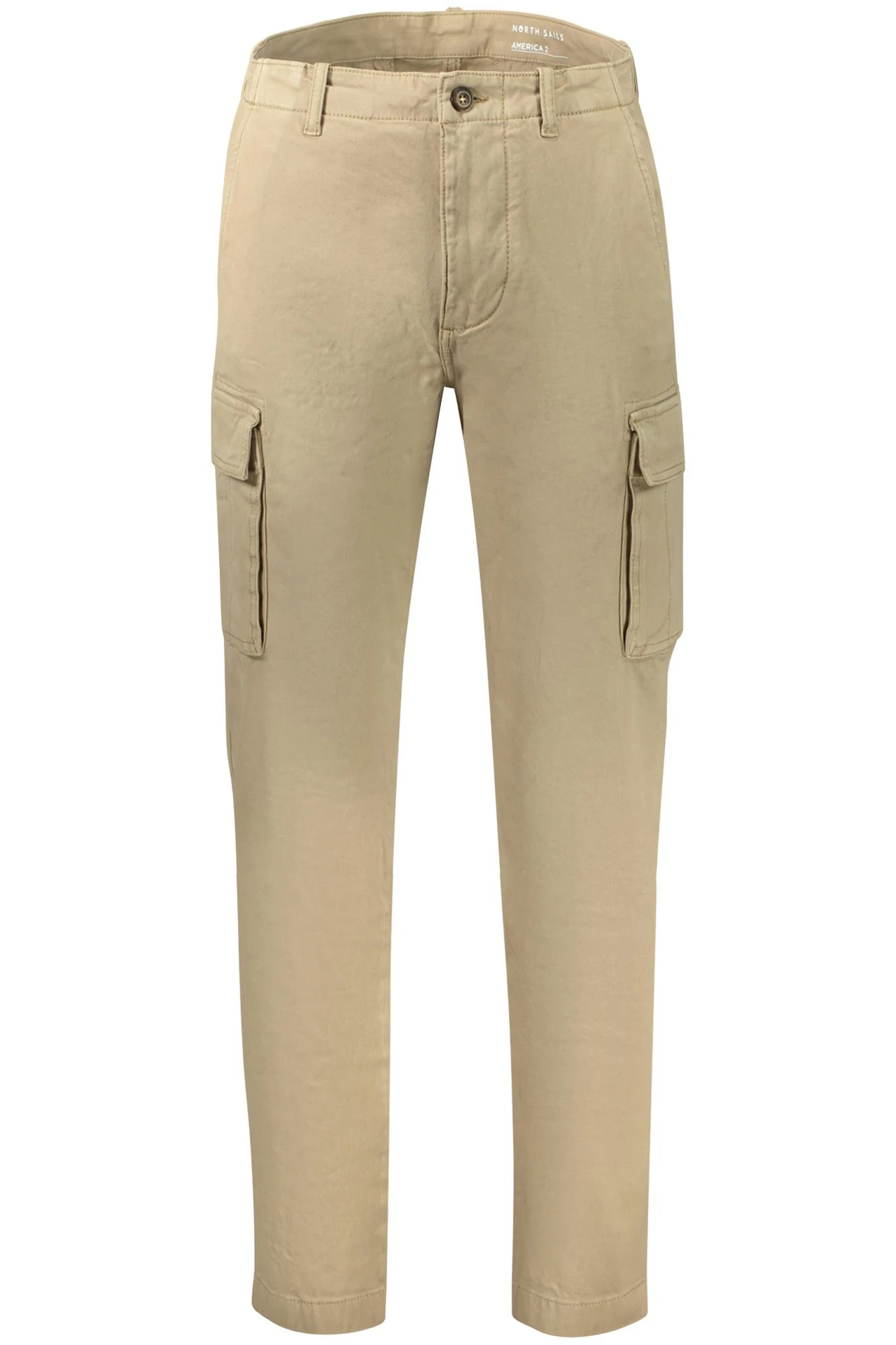 Regular cut cotton blend trousers beige
