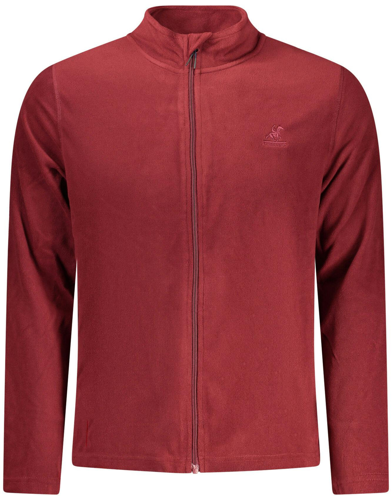 Men's polyester jacket with front zipper and embroidered logo