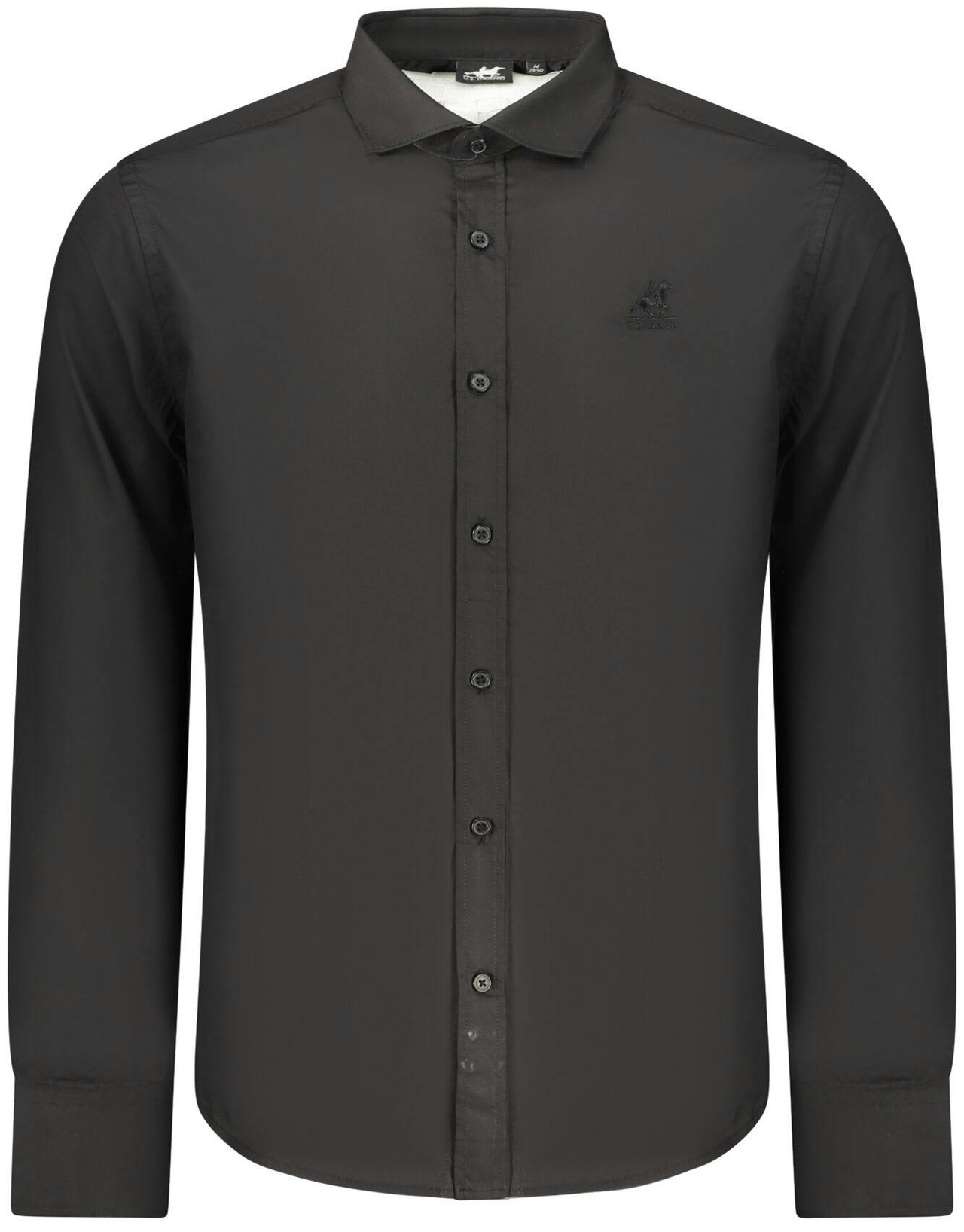 Camisa de manga larga en algodón con cuello francés