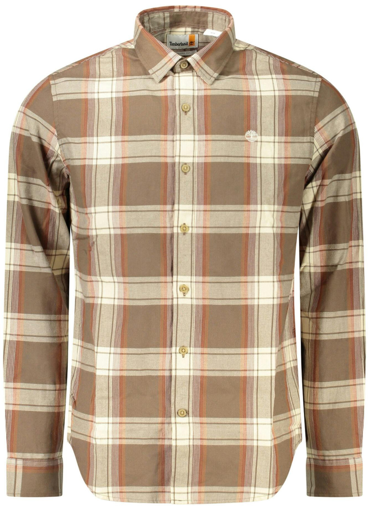Camisa de cuadros de algodón para hombre