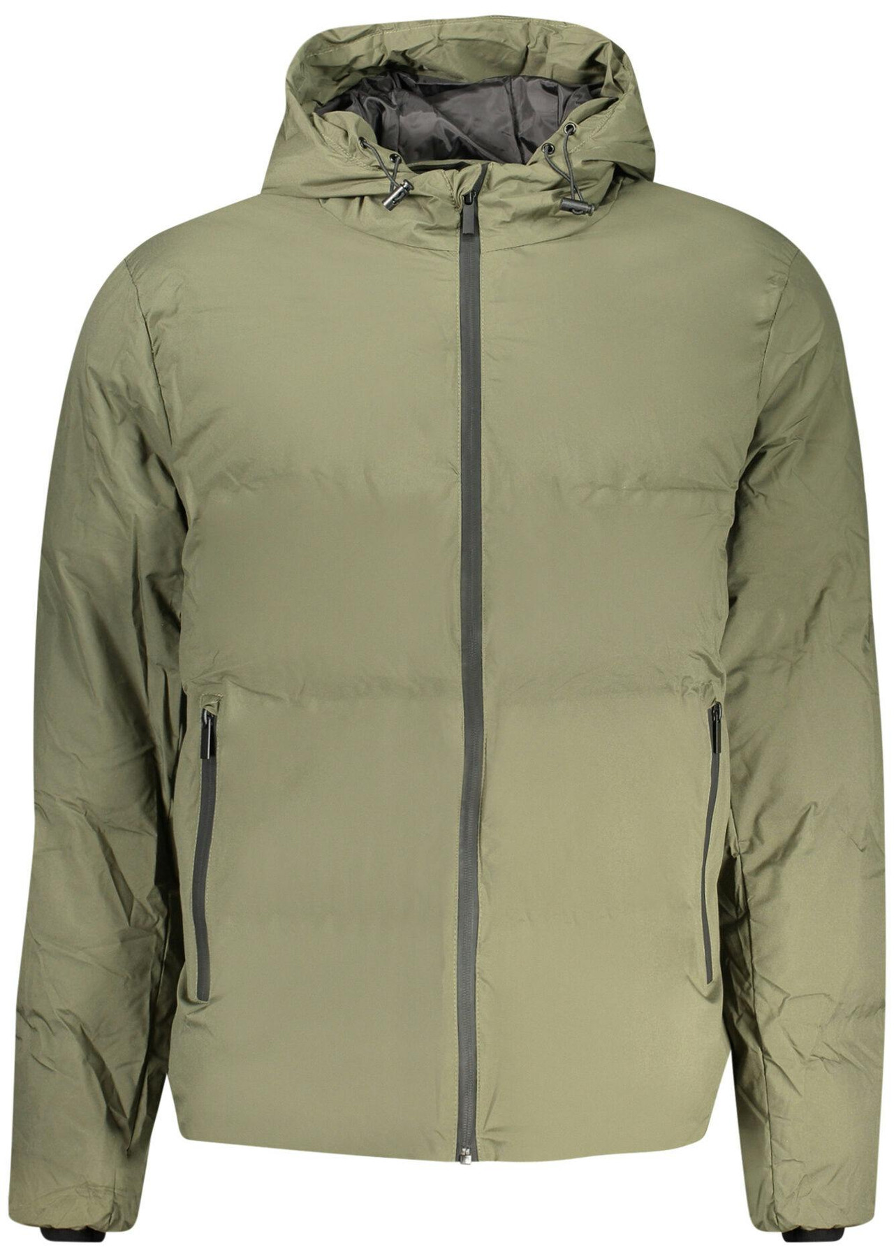 Polyester hooded jacket green