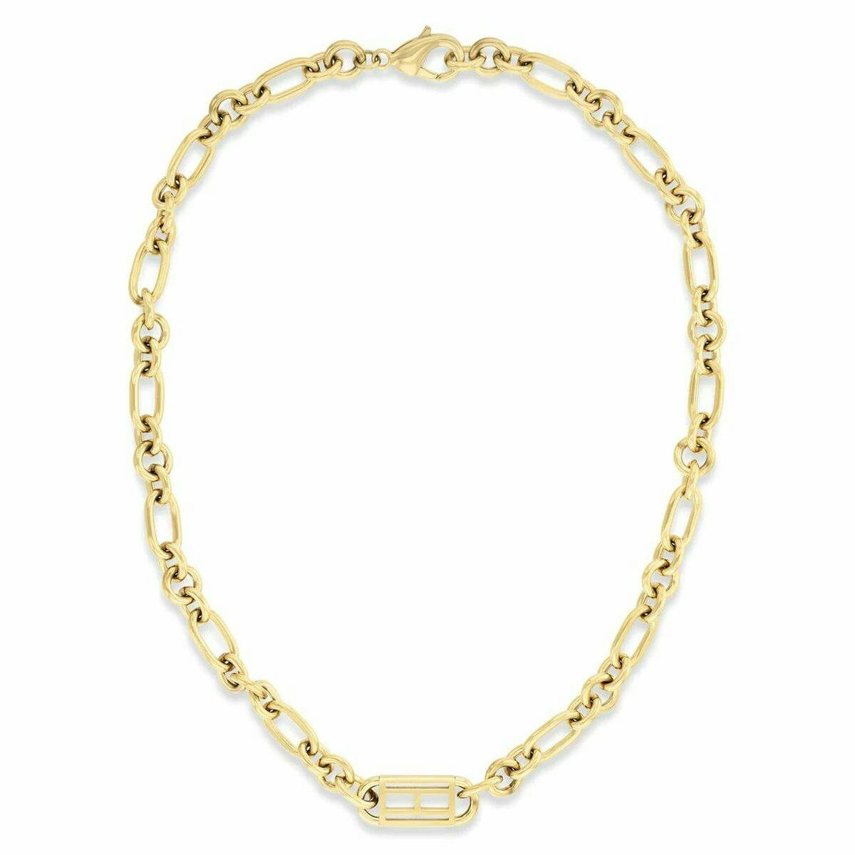 Collar femenino de acero inoxidable con cierre mosquetón