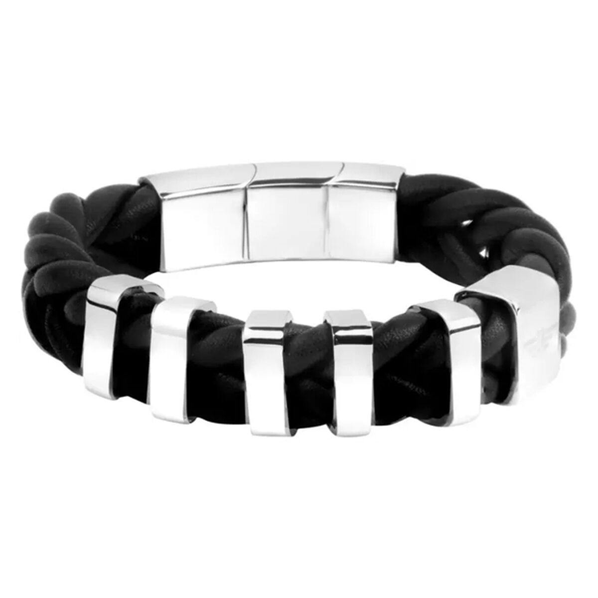 Pulsera de cuero con cierre deslizante