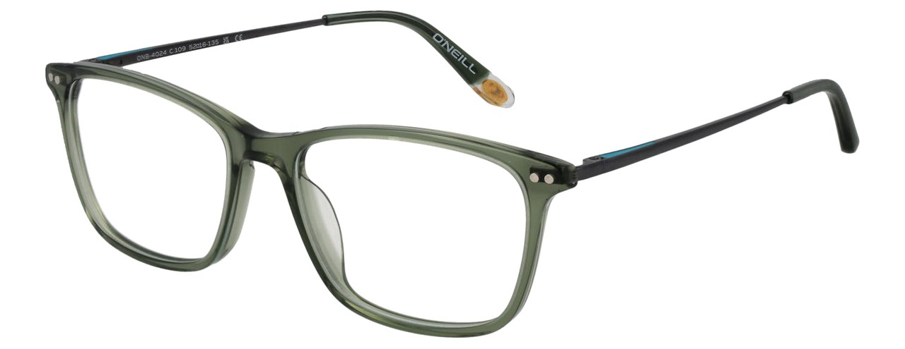 Montura óptica rectangular acetato verde