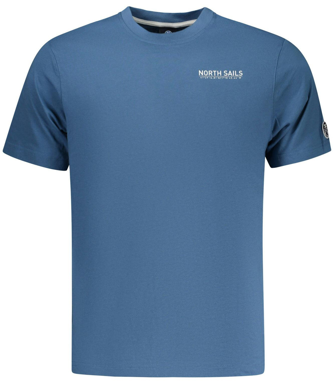 Camiseta de algodón con cuello redondo y estampado