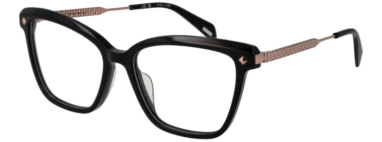 Montura óptica metálica tipo mariposa negro 53 mm