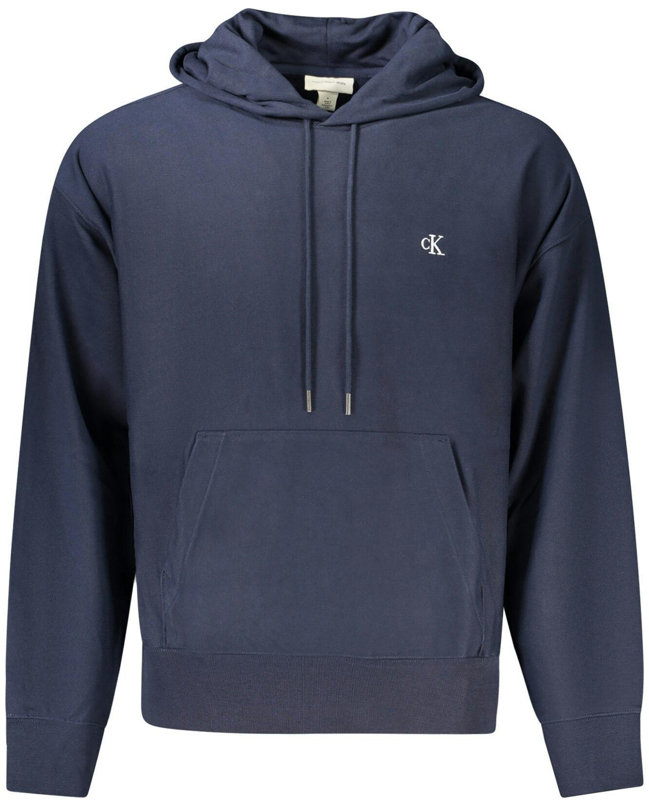 Hooded sweater blue cotton blend