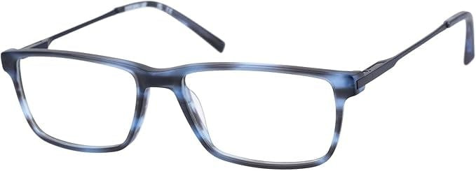 Montura óptica azul en acetato con estuche