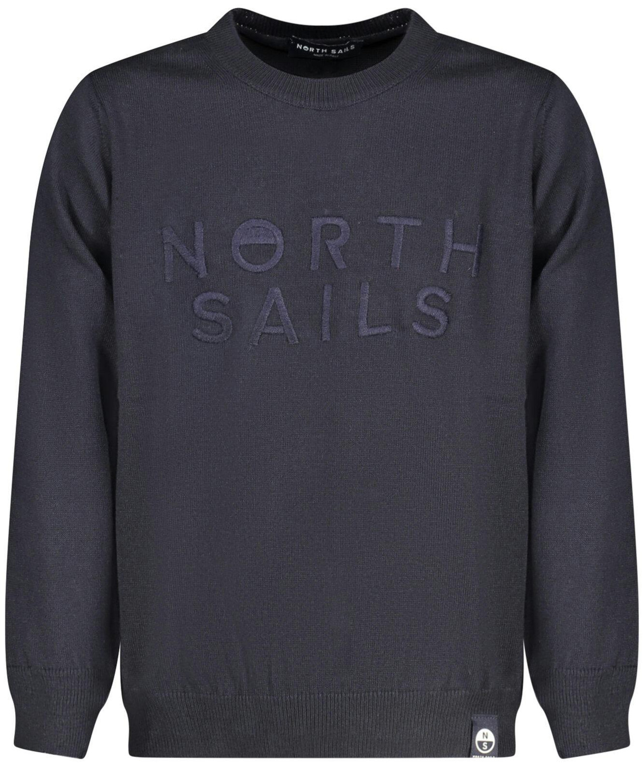 Child round-neck cotton-wool sweater with embroidery