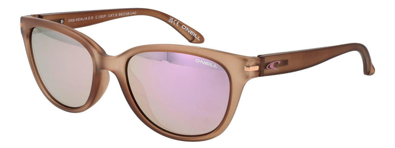 Gafas de sol Kealia ojo de gato con lentes rosa polarizadas espejadas