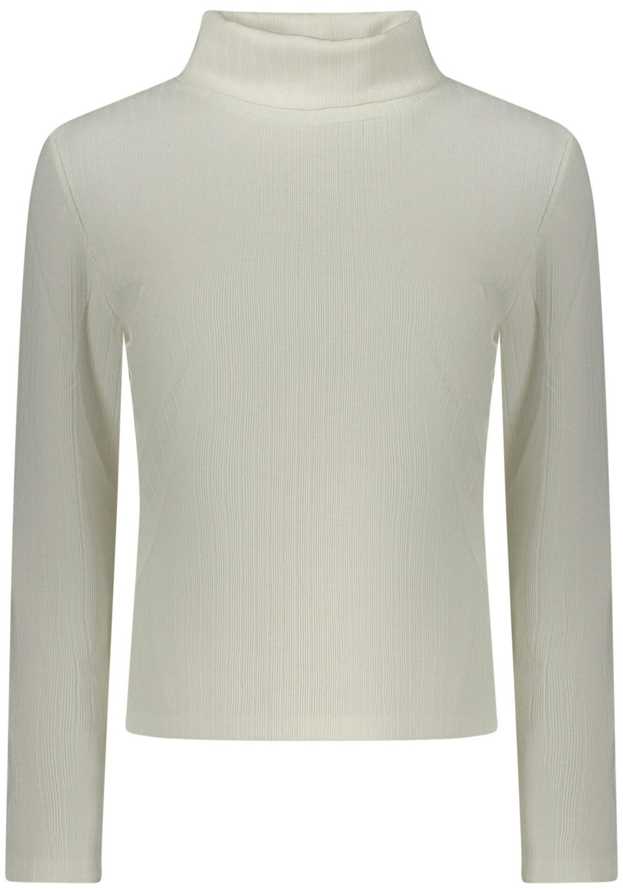 High-neck sweater in viscose-polyester blend