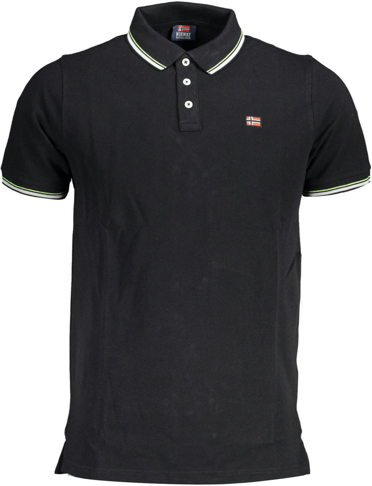 Men's black cotton polo
