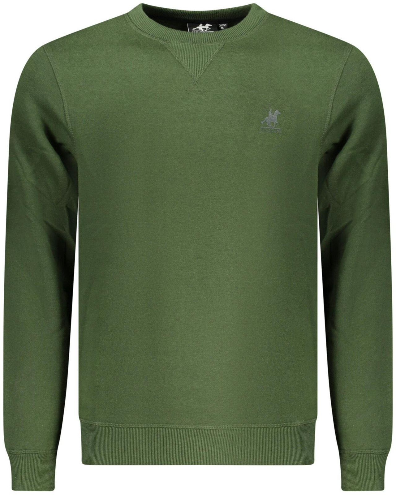 Men's round-neck sweater in cotton-polyester blend with print