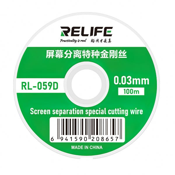 Fio de Molibdénio Relife RL-059D, 0.03mm, 100m