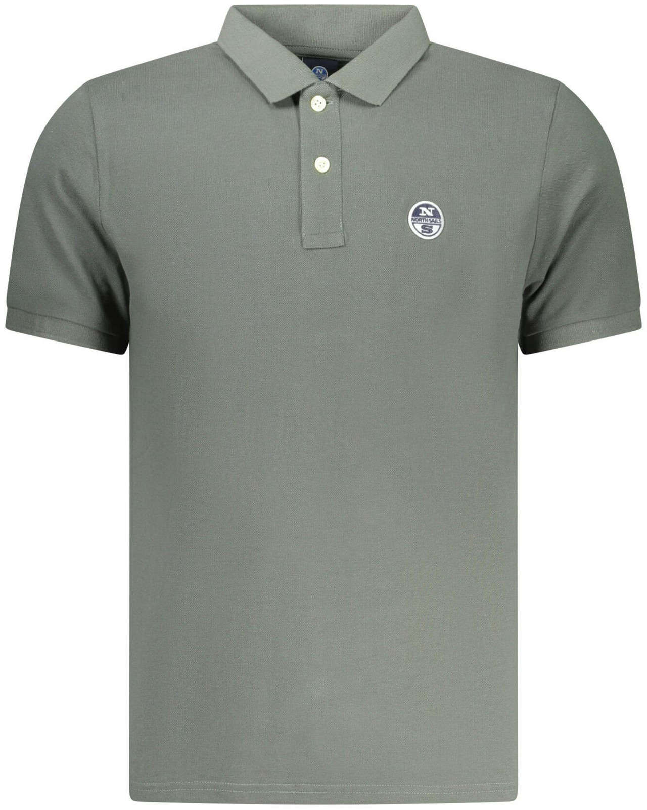 Polo de hombre en algodón con cuello de dos botones