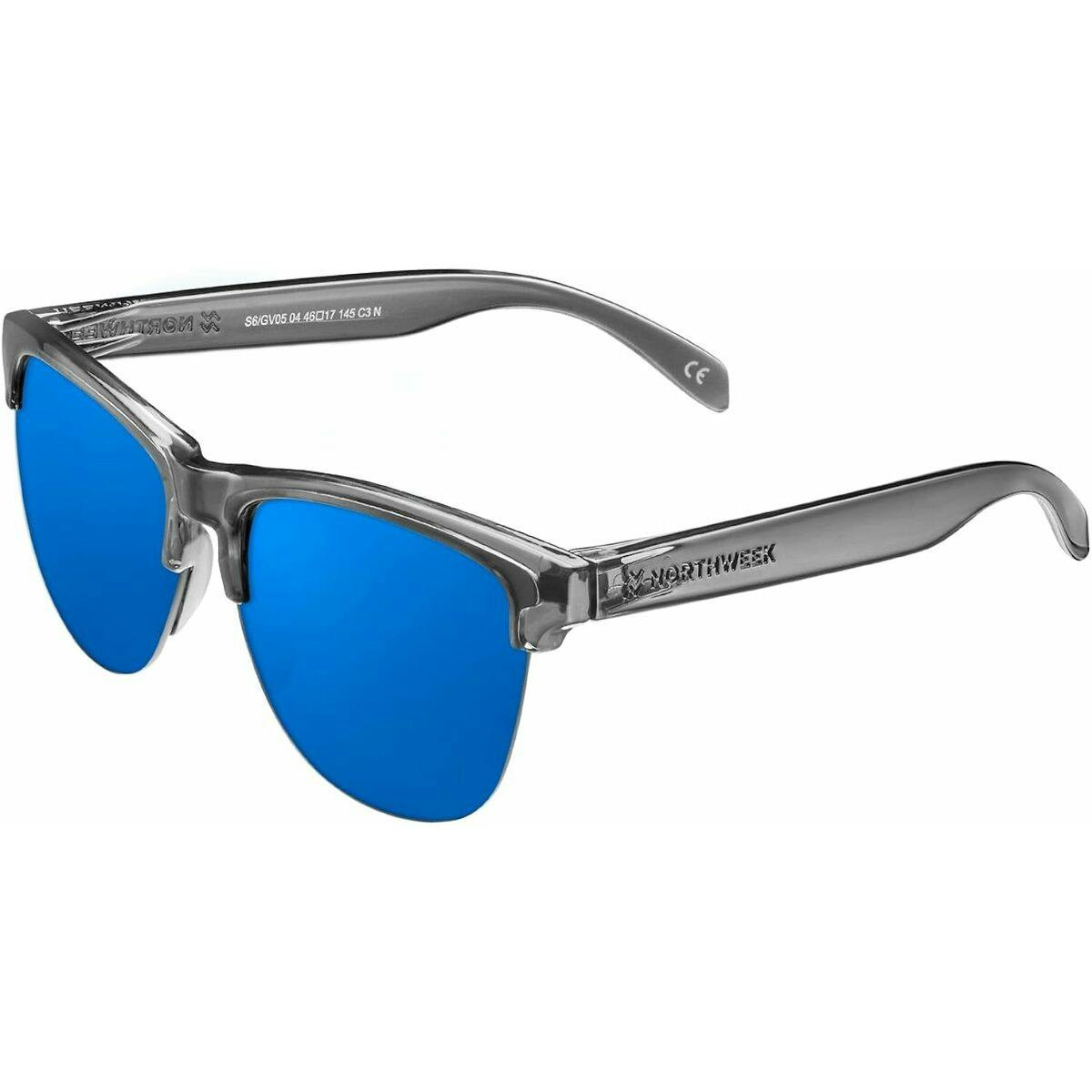 Gafas de sol Gravity gris transparente con lentes polarizadas azules