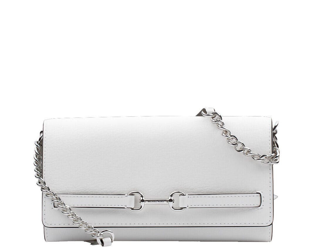 Carson crossbody bag in white leather