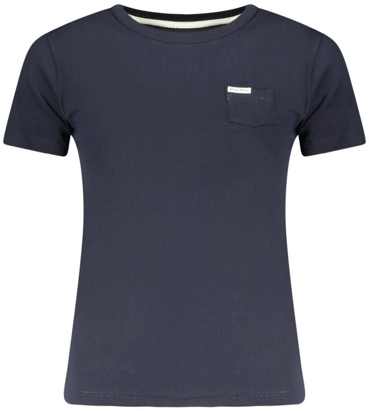 Camiseta slim fit manga corta en algodón orgánico con bolsillo y logotipo