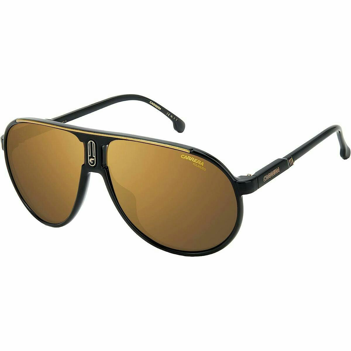 Gafas de sol Champion65 acetato polarizadas negro y dorado