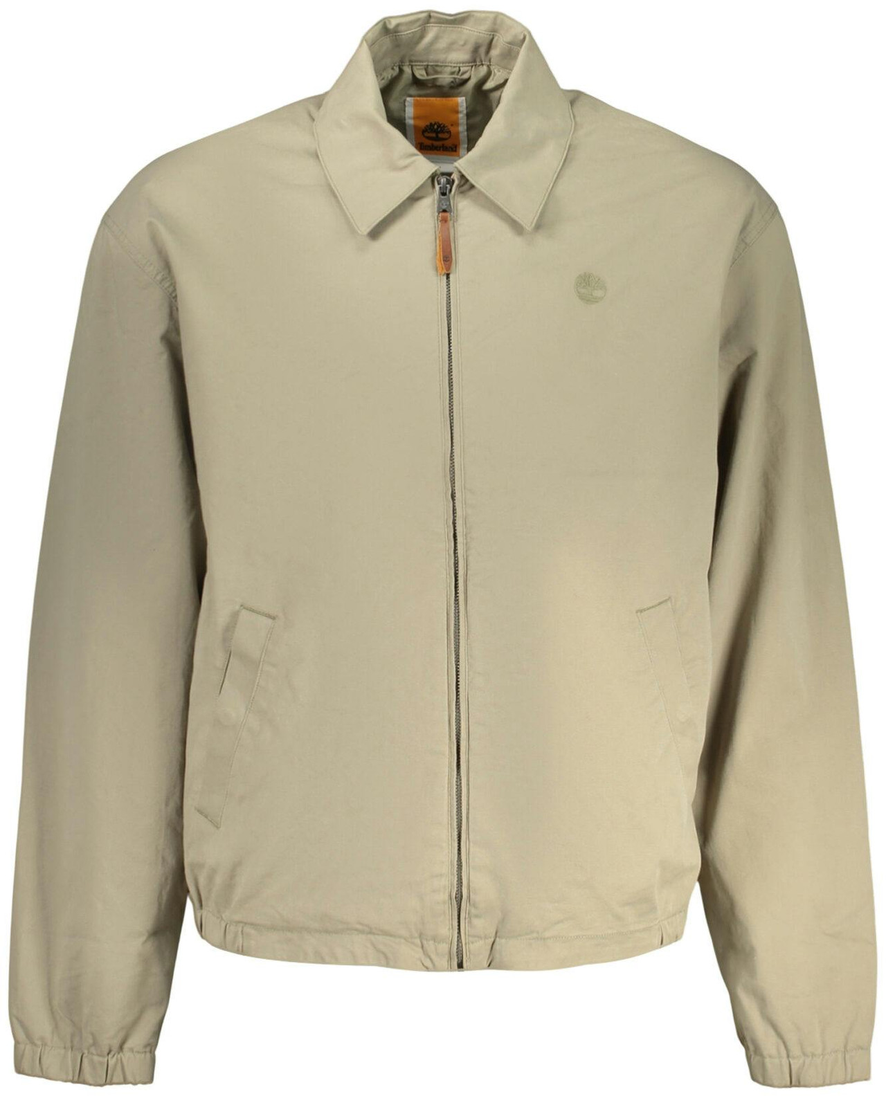Chaqueta verde de hombre con cremallera y bolsillos