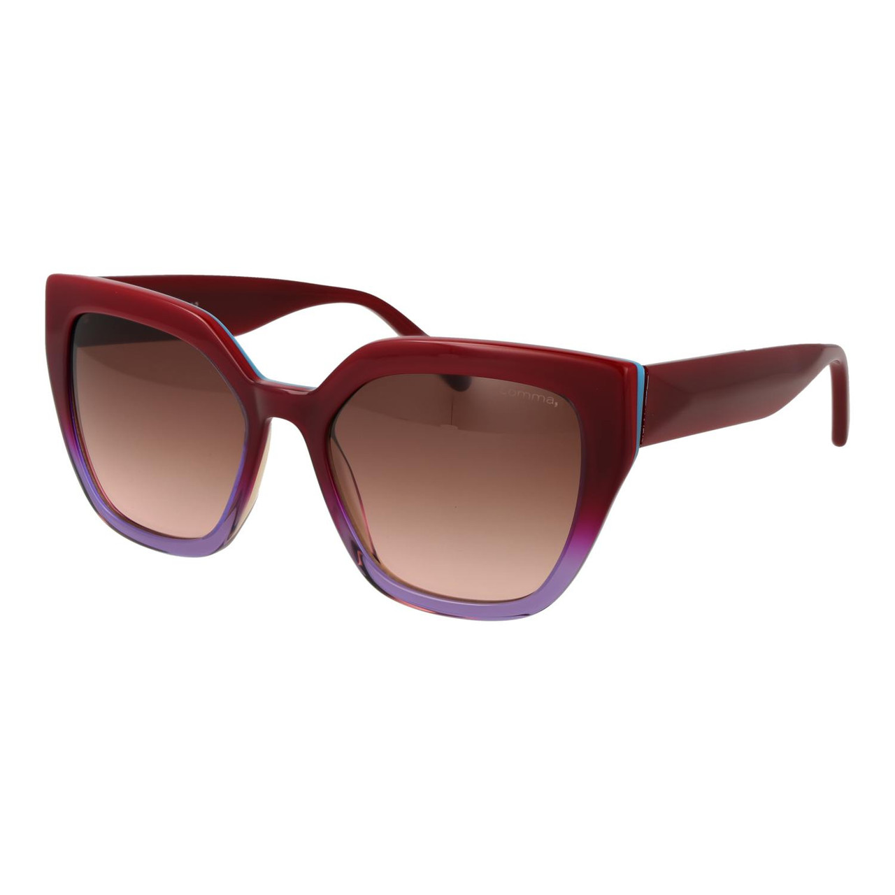 Acetate full-rim sunglasses with purple gradient lenses