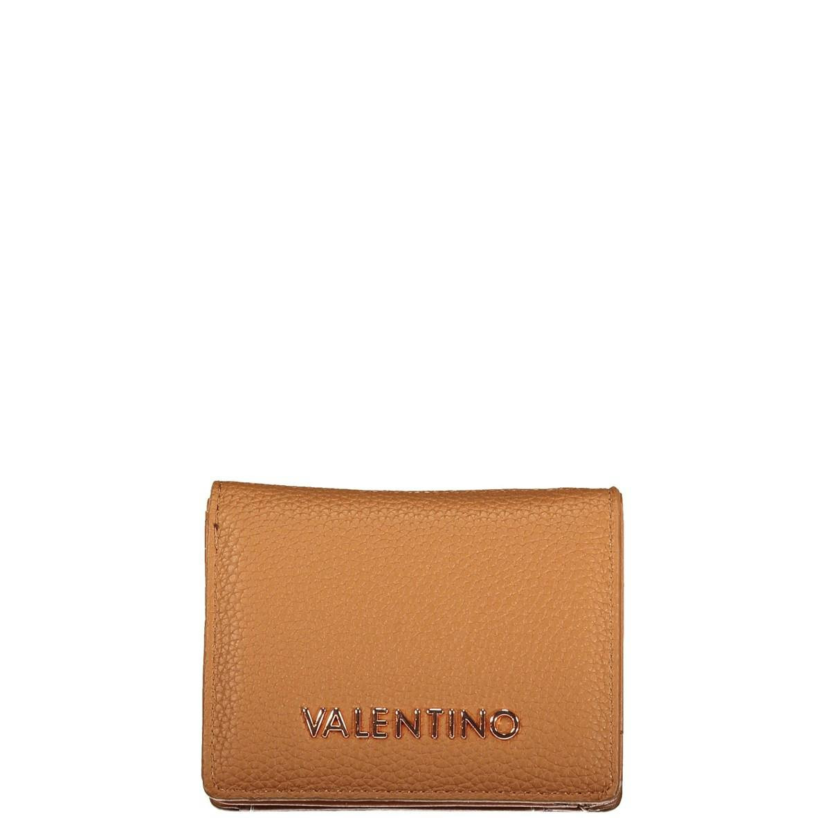 Cartera compacta en poliuretano reciclado marrón