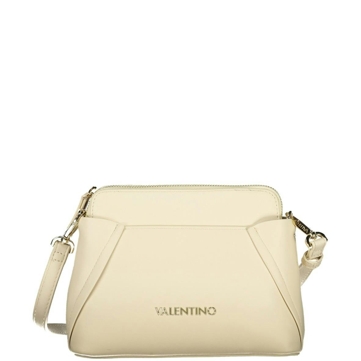 Bolso de hombro beige en poliuretano reciclado