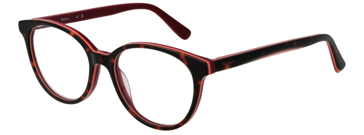 Round acetate optical frame brown
