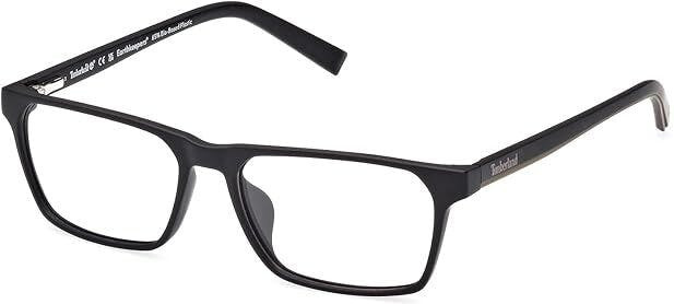 TIMBERLAND rectangular stainless steel full-rim optical frame black